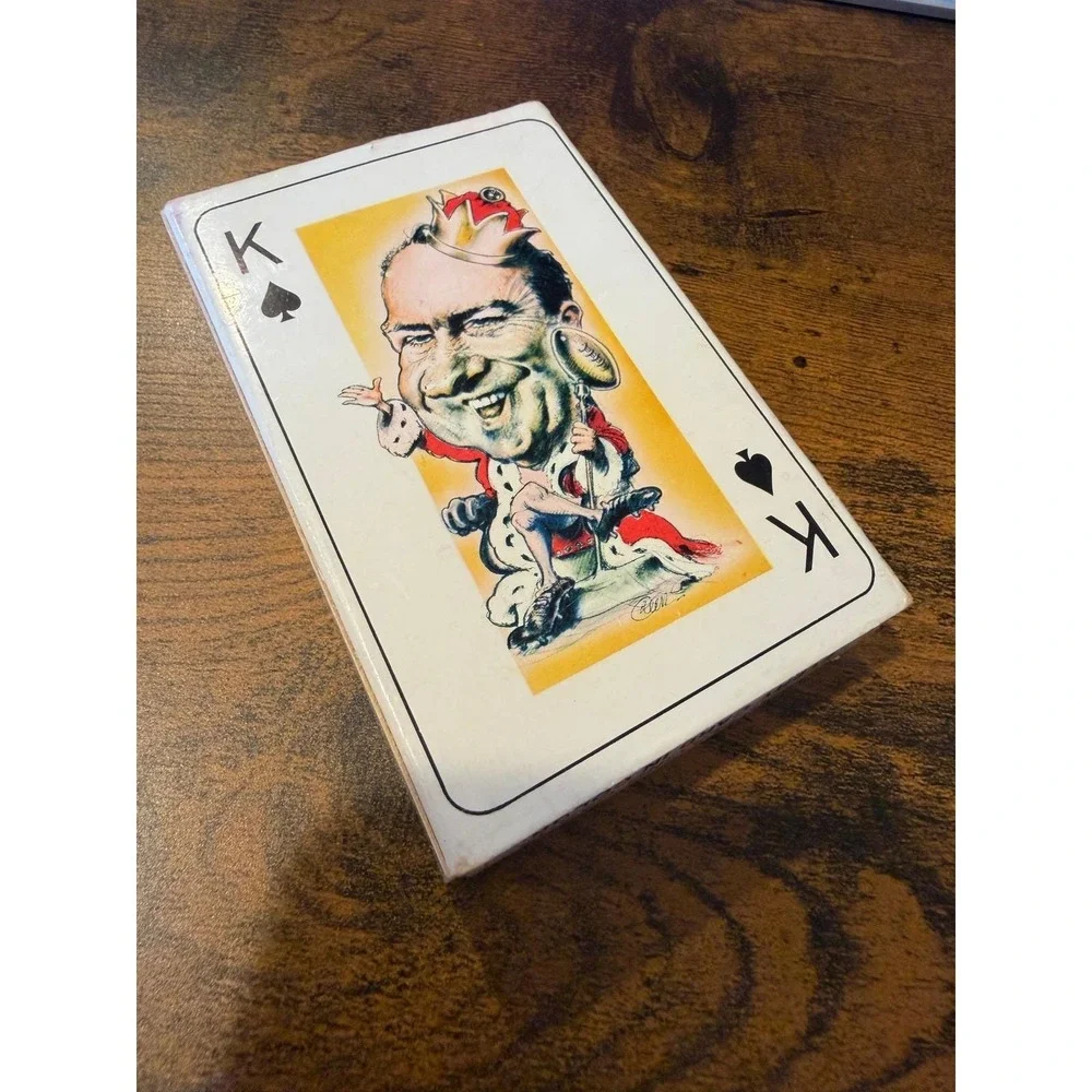 Vintage 1971 Politicards Political‎ Satire Playing Cards Nixon Reagan Caricature